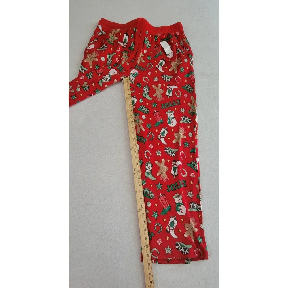 Magical Season Men's Red Gingerbread Christmas Pajama Pants Large NWT